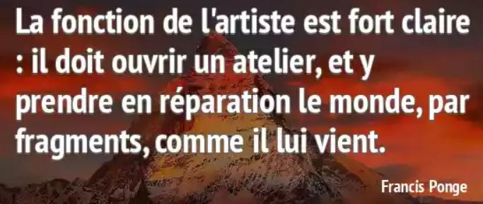 Les citations expliquees de la rage de l expression de francis ponge en lien avec le parcours bac dans l atelier du poete 